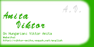 anita viktor business card